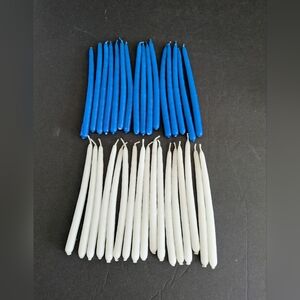 Candles Chanuka Set 16 Blue 17 White Made In Israel